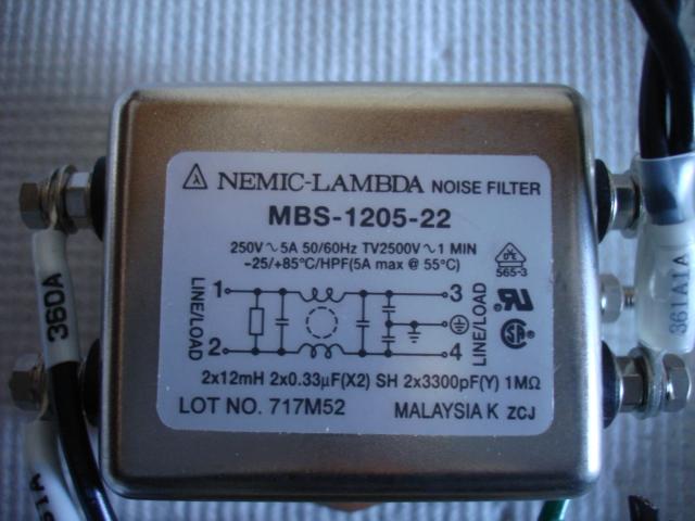 MBS-1205-22 Noise filter Nemic-Lambda Kaijo stocker
