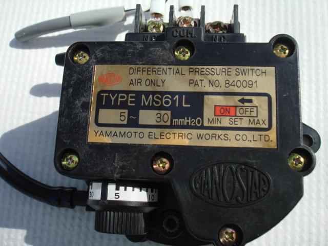 MS61L Differential pressure switch Yamamto electric