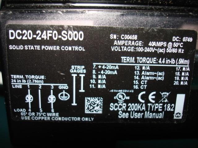 DC20-24F0-S000 Solid state power control Wattlow