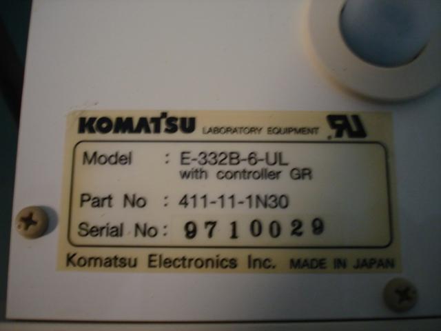 KOMATSU heater E-332B-6-UL with controller GR Pn.411-11-1N30