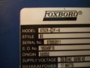 Faxboro conductivity and resitivity Model 875CR-C1F-A
